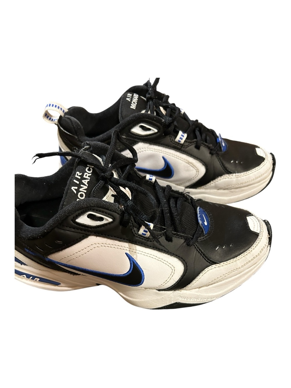 Nike Men’s Black/White/Blue Air Monarch Athletic Sneakers
